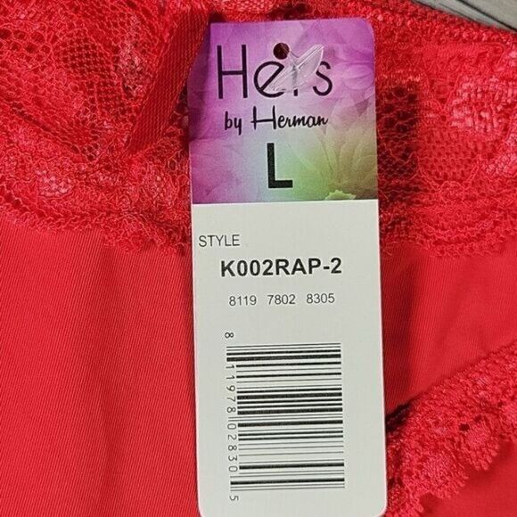 Hers by Herman Lace/Solid Panties 2Pc Sz L - Picture 4 of 8